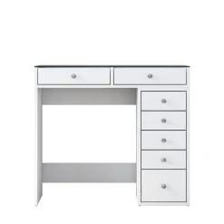 Drawer TIYA Coiffeuse 7 tiroirs avec plateau en verre L90cm
