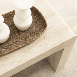 Drawer TOCOA Table basse effet travertin 120x55cm