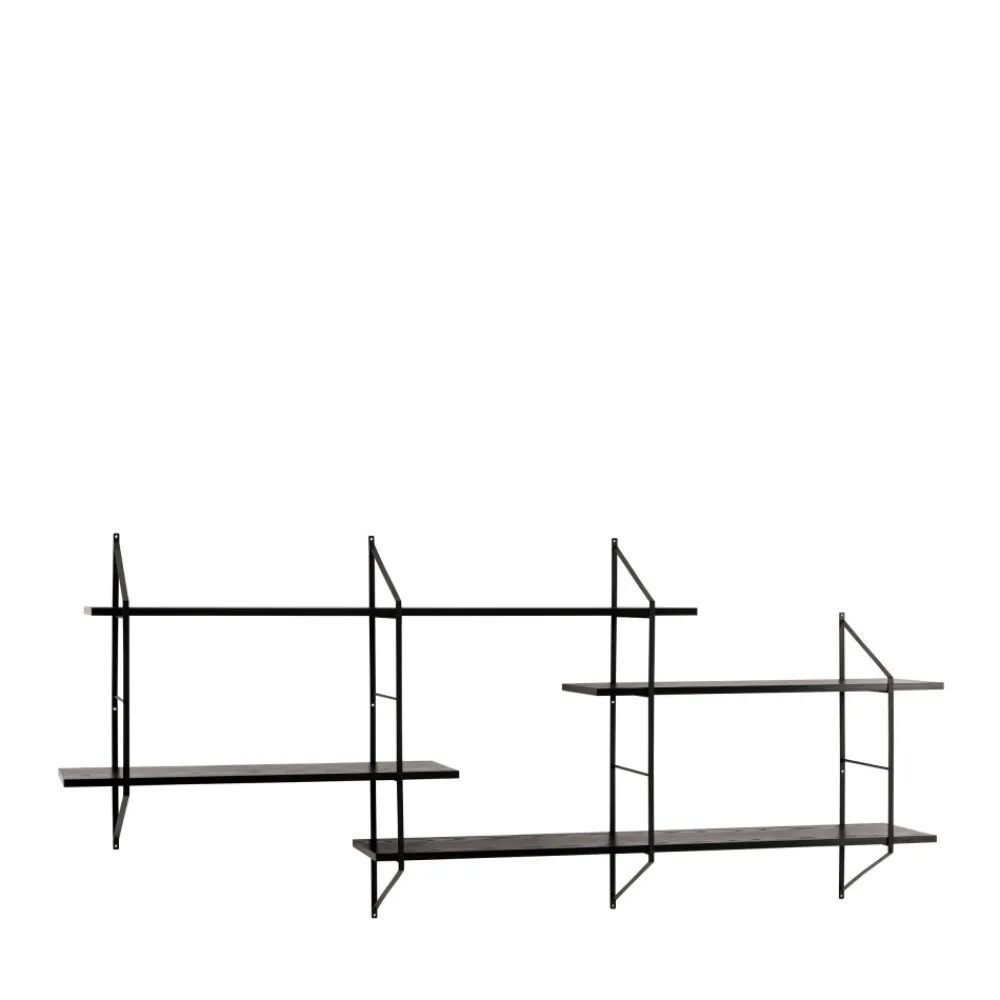 No name TOCRO Etagère murale en bois et métal L191cm