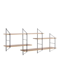 No name TOCRO Etagère murale en bois et métal L191cm