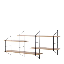 No name TOCRO Etagère murale en bois et métal L191cm