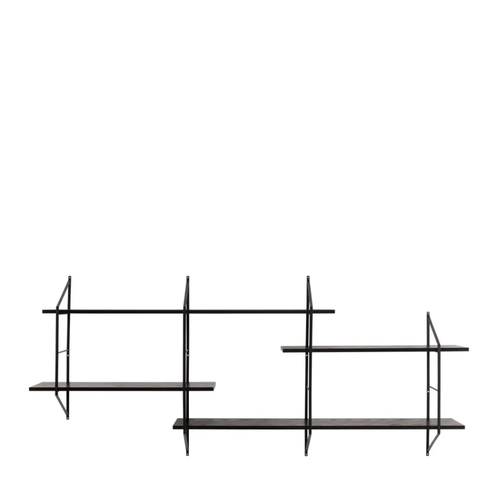No name TOCRO Etagère murale en bois et métal L191cm