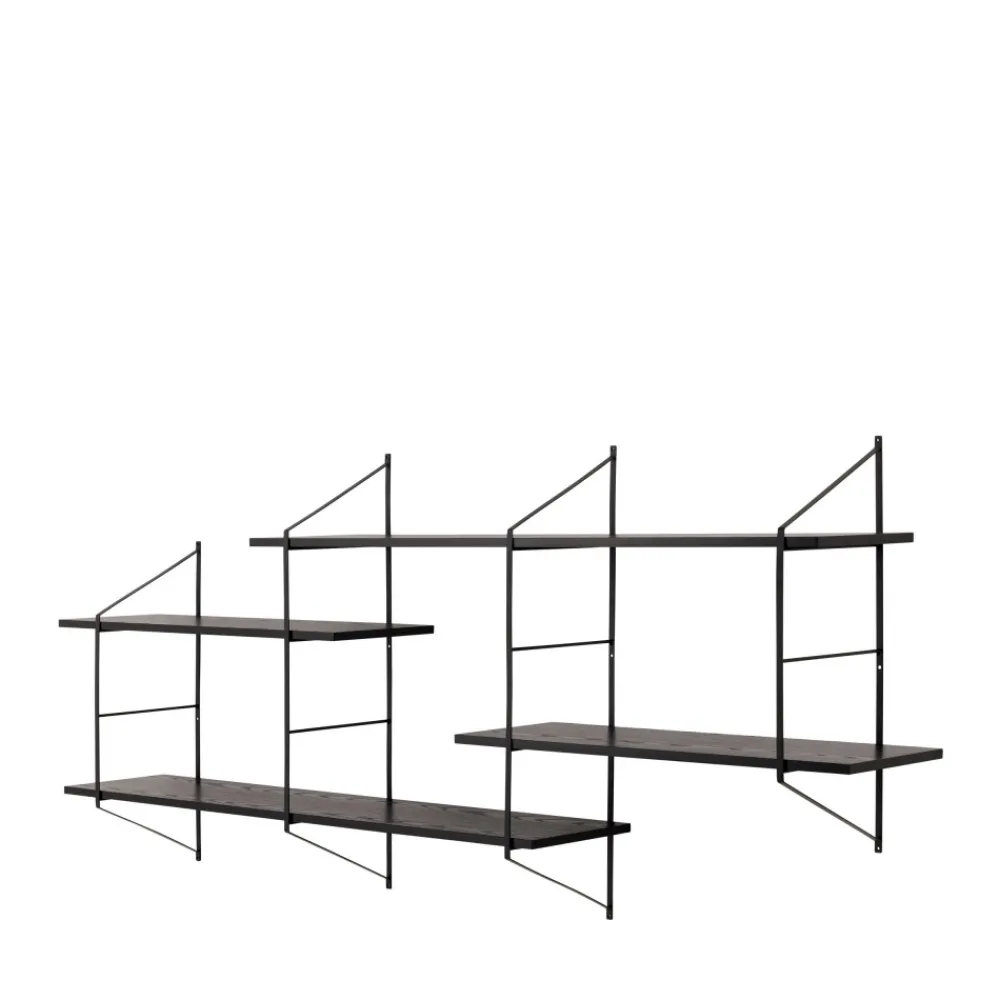 No name TOCRO Etagère murale en bois et métal L191cm