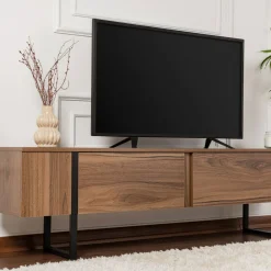 Drawer TOD Meuble TV 2 portes en bois et métal L180cm