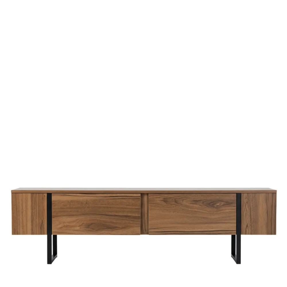 Drawer TOD Meuble TV 2 portes en bois et métal L180cm