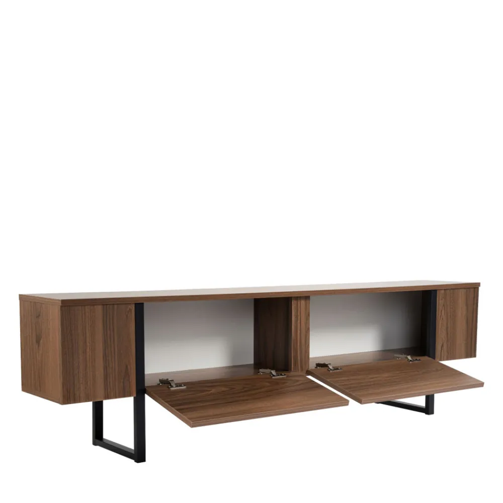 Drawer TOD Meuble TV 2 portes en bois et métal L180cm