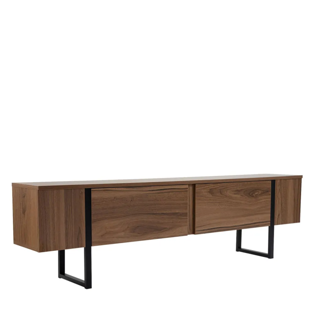 Drawer TOD Meuble TV 2 portes en bois et métal L180cm