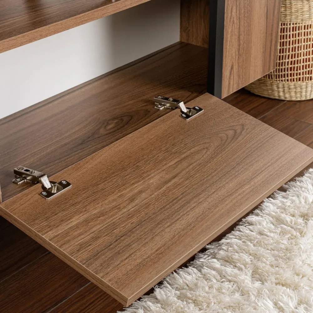 Drawer TOD Meuble TV 2 portes en bois et métal L180cm