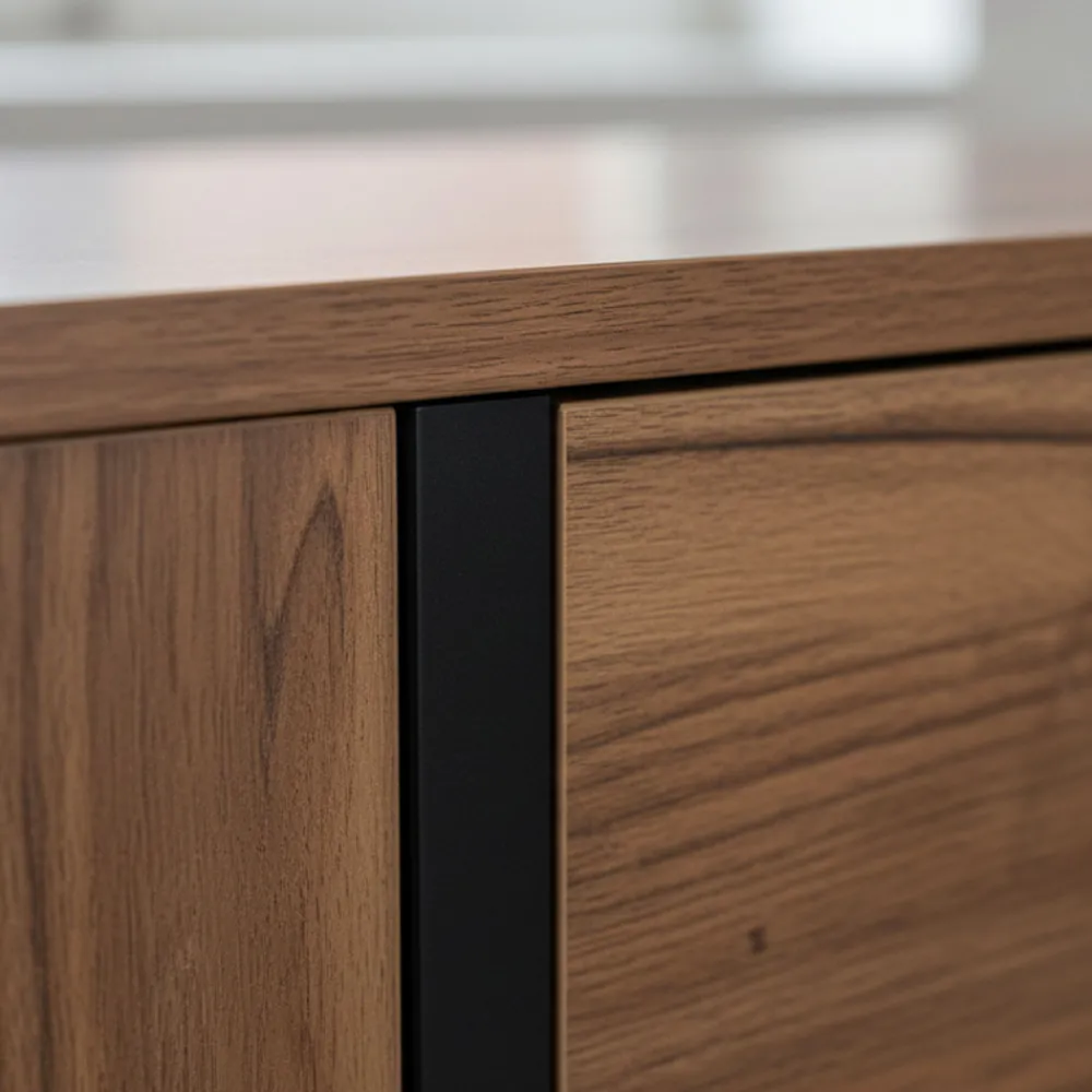 Drawer TOD Meuble TV 2 portes en bois et métal L180cm