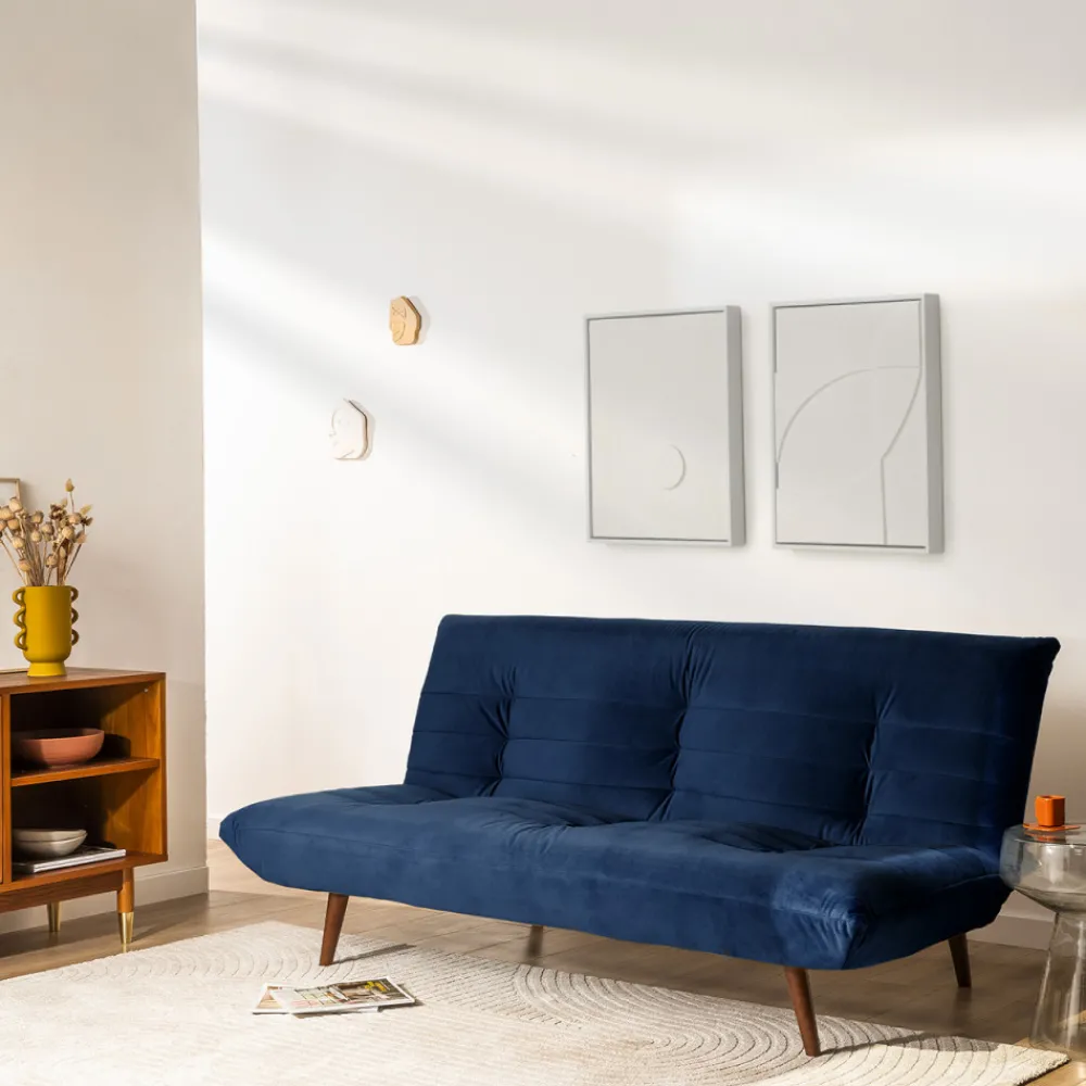 Drawer TOMMY Canapé convertible 3 places en velours