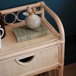 Drawer TONDANO Table de chevet en rotin