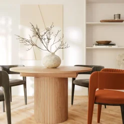 Woodman TOSCANA Table à manger extensible 4 à 6 personnes en bois ø120-160x120cm