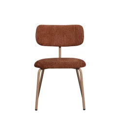 Woood TRAVIS Lot de 2 chaises en tissu et pieds beiges