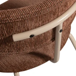 Woood TRAVIS Lot de 2 chaises en tissu et pieds beiges
