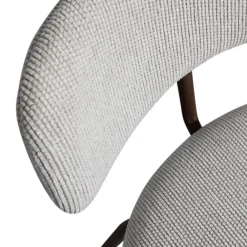 Woood TRAVIS Lot de 2 chaises en tissu et pieds marron