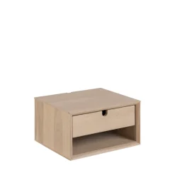 Drawer TROGON Table de chevet murale 1 tiroir, 1 niche en bois