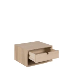 Drawer TROGON Table de chevet murale 1 tiroir, 1 niche en bois
