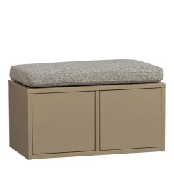 Woood TURNER Banc d'entrée avec rangement chaussures en bois L80cm