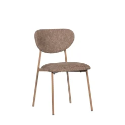 Woood VALOR Lot de 2 chaises en tissu et métal