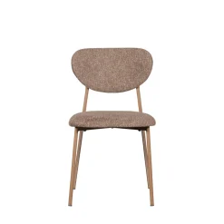 Woood VALOR Lot de 2 chaises en tissu et métal