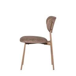 Woood VALOR Lot de 2 chaises en tissu et métal