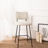Drawer VANDER Lot de 2 chaises de bar en tissu et métal H65cm