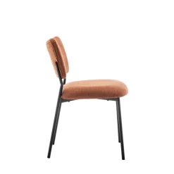 Drawer VANDER Lot de 2 chaises en tissu et métal