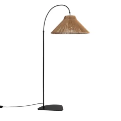 Drawer VANO Lampadaire en métal avec abat-jour en corde H155cm