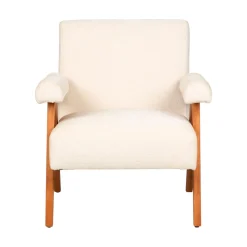 Drawer VEDA Fauteuil en tissu chenille et bois