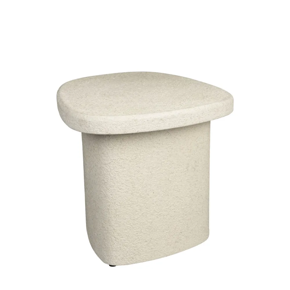 Dutchbone VEDA Table d'appoint organique en bois finition marbre recyclé H41cm