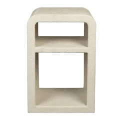 Dutchbone VEDA Table de chevet 2 niches finition marbre recyclé