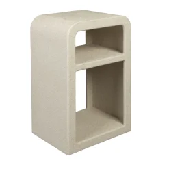 Dutchbone VEDA Table de chevet 2 niches finition marbre recyclé