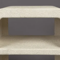 Dutchbone VEDA Table de chevet 2 niches finition marbre recyclé