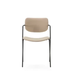 No name VELURA Lot de 2 chaises en simili cuir et métal
