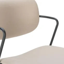 No name VELURA Lot de 2 chaises en simili cuir et métal