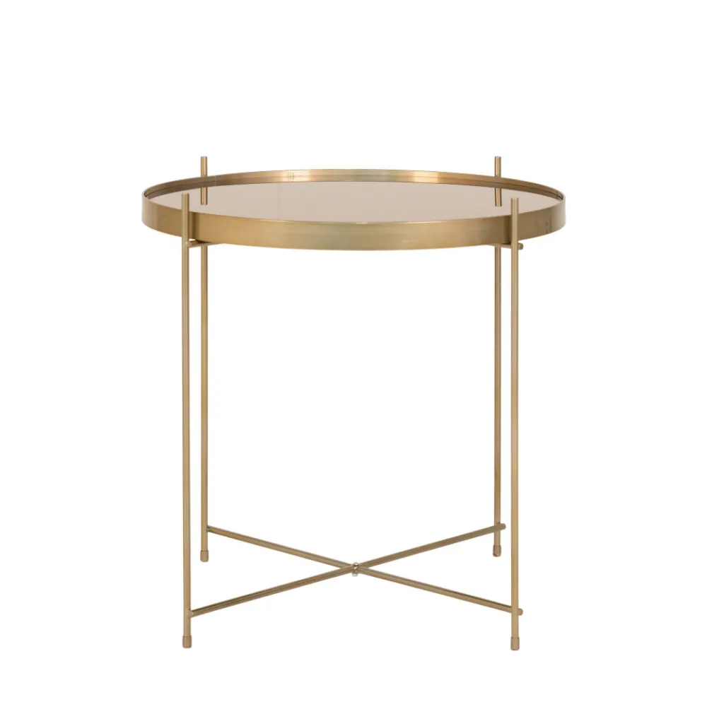 House Nordic VENEZIA Table basse en verre et métal ø48xh48cm