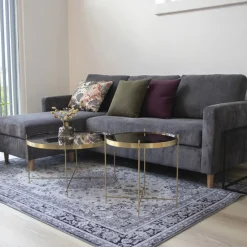House Nordic VENEZIA Table basse en verre et métal ø70xh40cm
