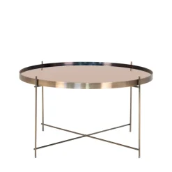 House Nordic VENEZIA Table basse en verre et métal ø70xh40cm