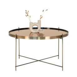 House Nordic VENEZIA Table basse en verre et métal ø70xh40cm