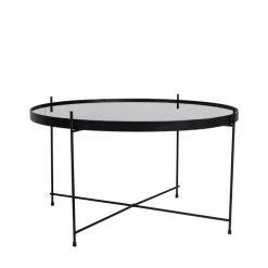 House Nordic VENEZIA Table basse en verre et métal ø70xh40cm