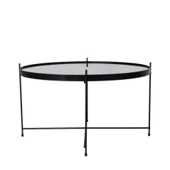 House Nordic VENEZIA Table basse en verre et métal ø70xh40cm