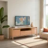 Drawer VERADE Meuble TV 2 portes 1 tiroir en bois L180cm