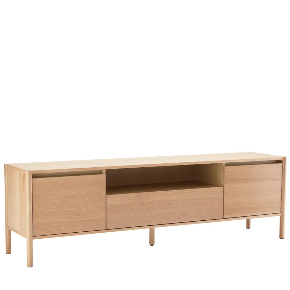 Drawer VERADE Meuble TV 2 portes 1 tiroir en bois L180cm