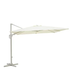 Drawer VEYA Parasol carré déporté en aluminium 3x3m