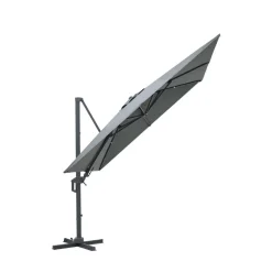Drawer VEYA Parasol carré déporté en aluminium 3x3m