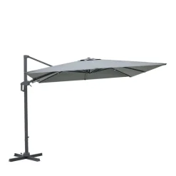 Drawer VEYA Parasol carré déporté en aluminium 3x3m