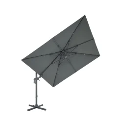 Drawer VEYA Parasol carré déporté en aluminium 3x3m
