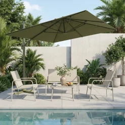 Drawer VEYA Parasol rectangulaire déporté en aluminium 3x4m