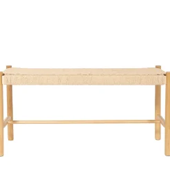 Drawer VICTOR Banc en corde tressée et bois L90cm