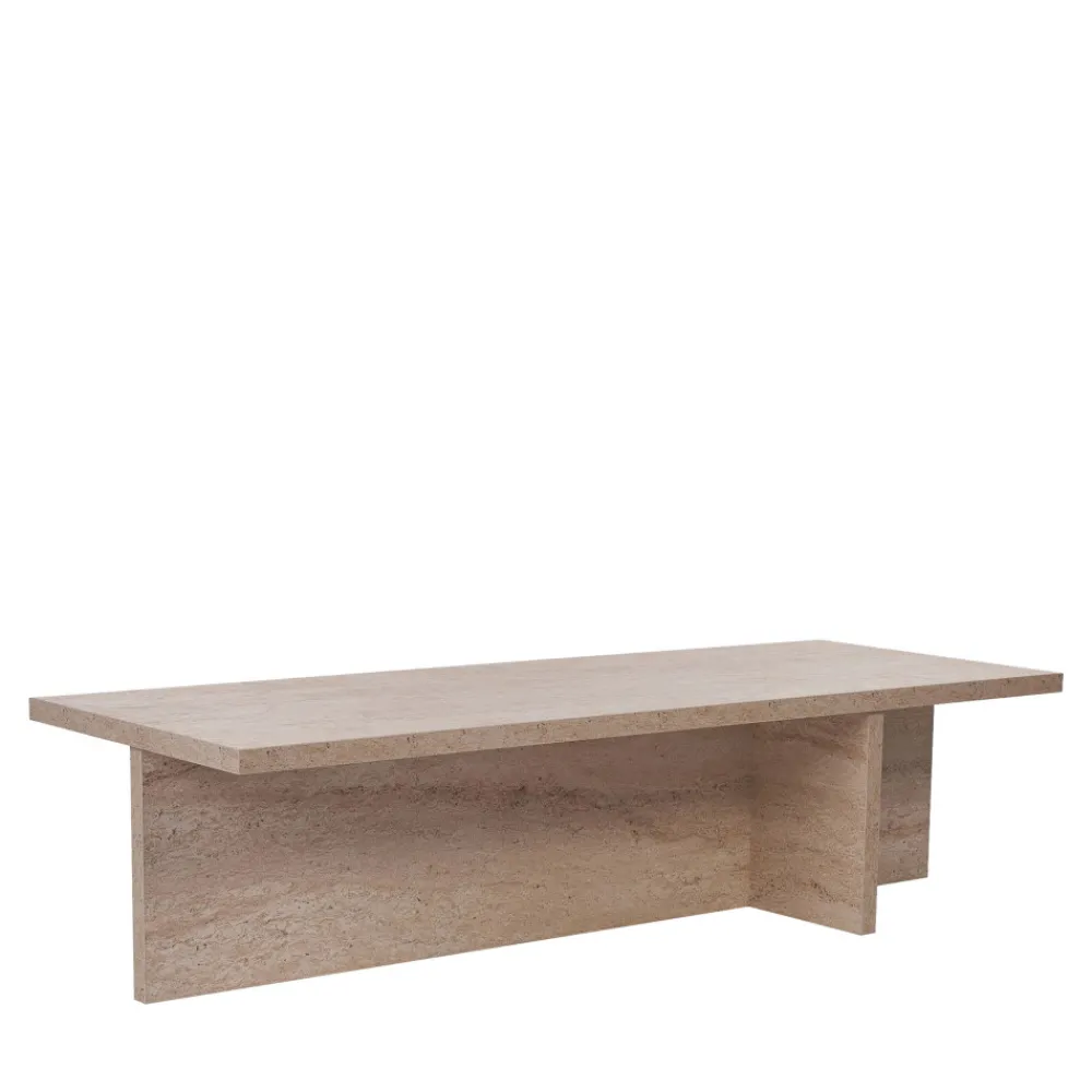 Drawer VIKA Table basse en effet travertin 120x45cm